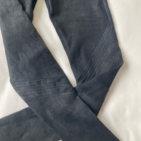 Rick Owens Suede Moto Mid Rise Leggings - Picture 7 of 7